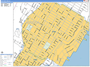West New York  Wall Map Basic Style